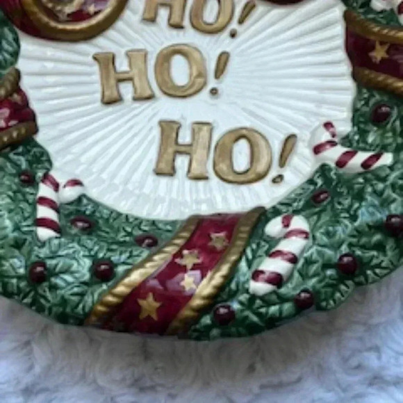 Fritz And Floyd Santa Holiday Christmas Wreath‎ Plate - Picture 3 of 6